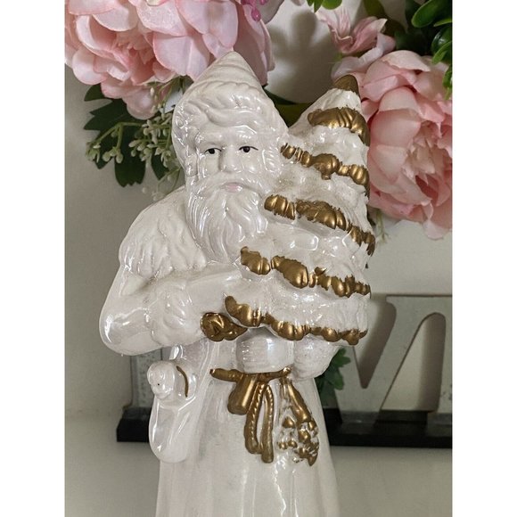 Cracker Barrel Santa Musical‎ Fine Pearlized Porcelain  Figurine O Tannenbaum - Picture 16 of 16